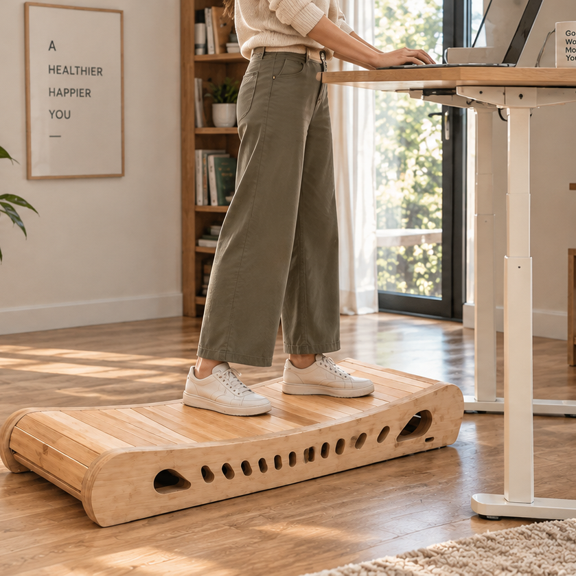 Moozan Under-Desk Walking Pad – Manual, Motor-Free Treadmill