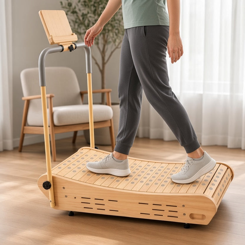 Moozan Under-Desk Walking Pad – Manual, Motor-Free Treadmill